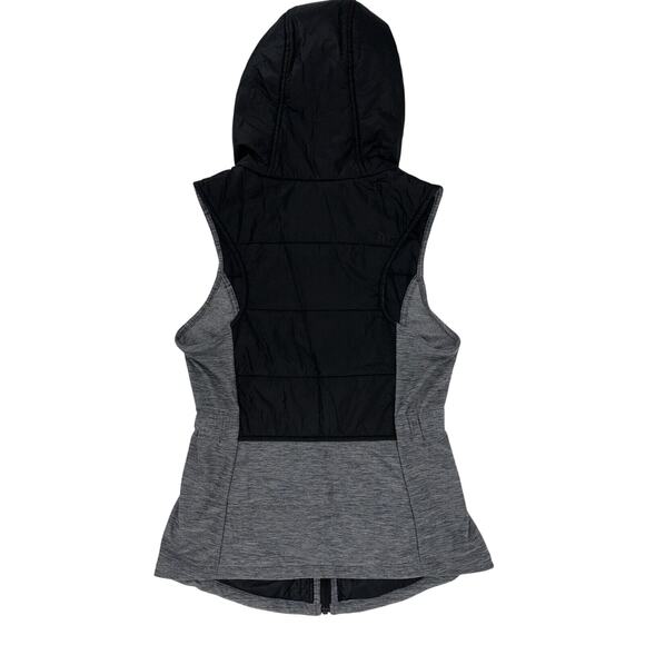 The North Face Women's Vest Small Gray & Black Stretch Full Zip Hooded Pockets - Picture 7 of 10